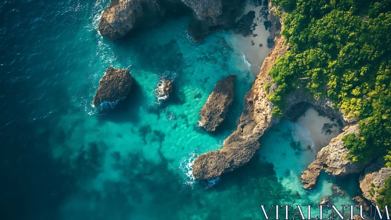 Turquoise Archipelago: Aerial Dance of Stone and Sea.