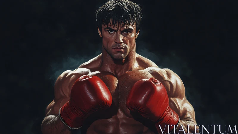 The Crimson Warrior's Reckoning: Muscle Forged in Defiance.