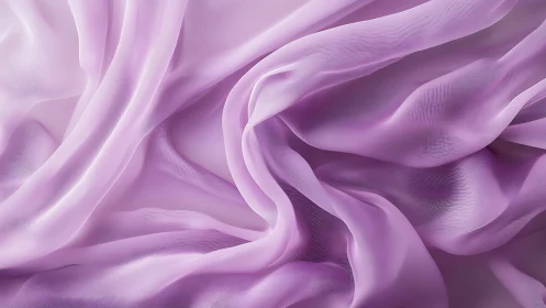 Lilac translucent fabric folds with fine optical texture study.