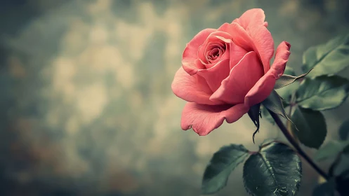 Coral Rose Blooming: Timeless Romance in Soft Focus