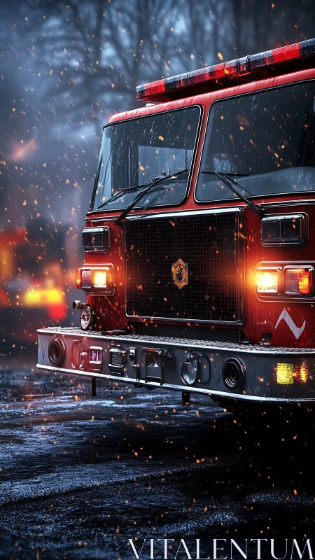 Emergency Response Vehicle with Dynamic Particle Effects and HDR Lighting