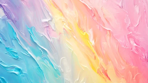 Pastel impasto gradients blend diagonally across the canvas
