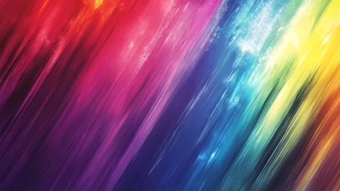 Rivers of rainbow light rushing through a dreamy sky.