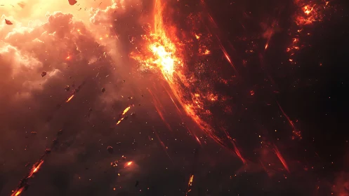 Cosmic Explosion Tears Through Space with Brilliant Fire