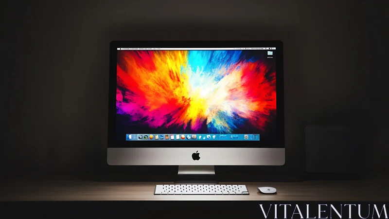 Colorburst desktop dreamscape on sleek modern monitor.