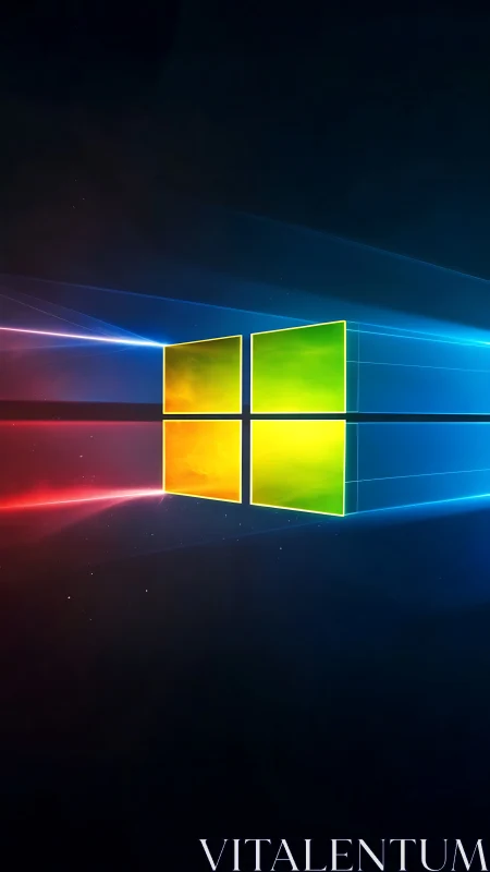 Neon Windows: Geometric Radiance and Digital Dreams.