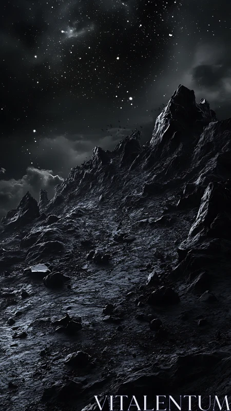 Nocturnal extraterrestrial ridge under dense starfield sky