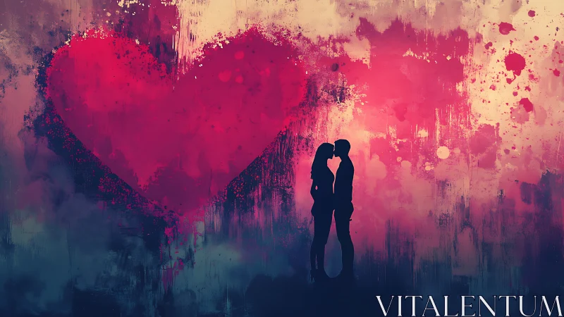 Two hearts connected through love's radiant embrace