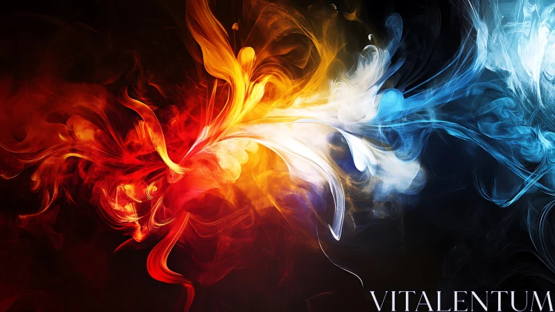 Fire Meets Ice: Cosmic Dance of Opposing Forces.