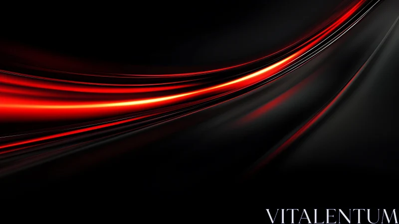 Sleek red and black abstract wave design with glossy finish.