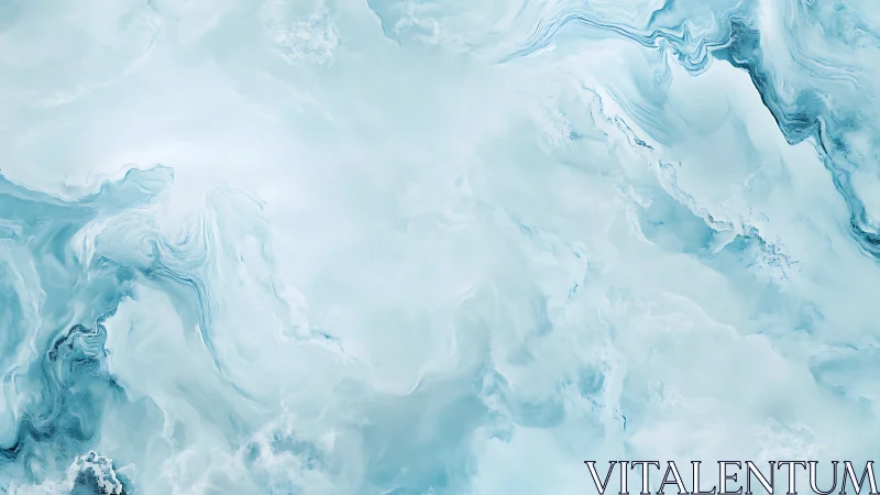 Icy marble swirls drift across a tranquil blue expanse.