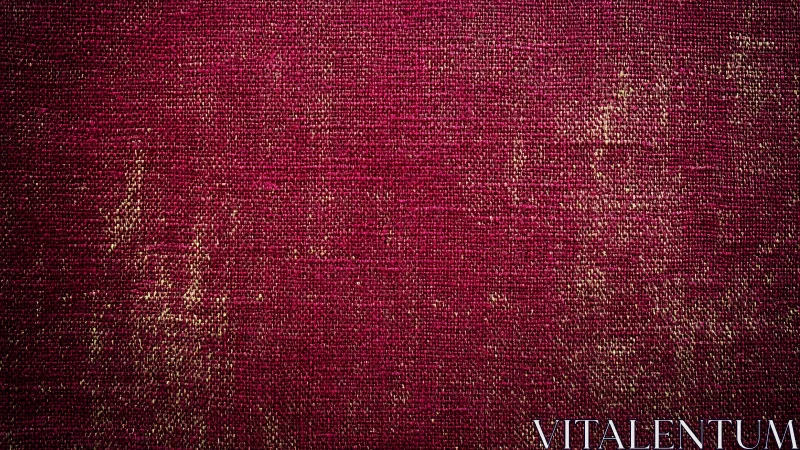 Worn red fabric texture with visible woven surface details.