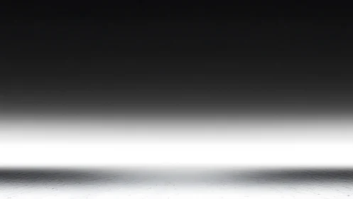 Monochrome gradient horizon divides luminous floor and void