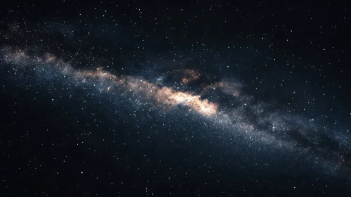 Milky Way core glows across a tranquil star-filled night sky.