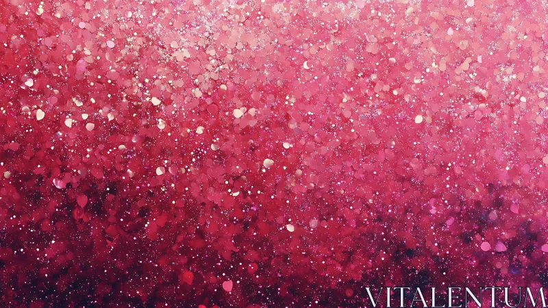 Pink and red glitter bokeh background with soft gradients.
