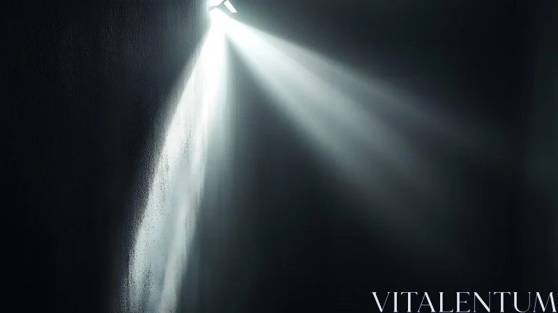 Dramatic Beam of Light Shining Through a Dark Room, Moody Style.