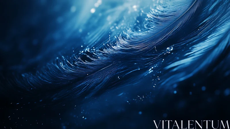 Celestial Feather Drift in Midnight Ocean Lightscape.