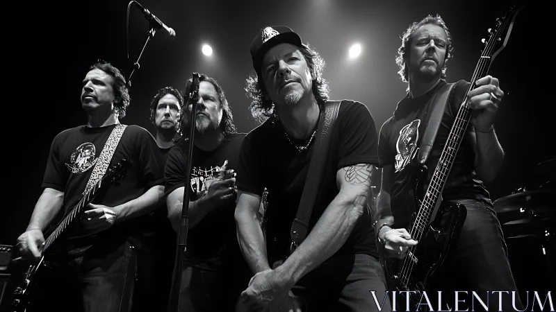 Grit-lit rock band leans into the spotlight mid-anthem.