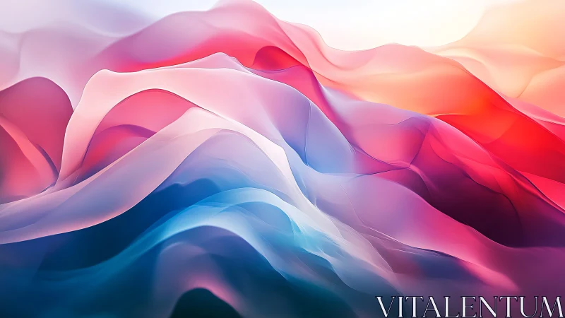 Silken color waves drift across a glowing abstract horizon.