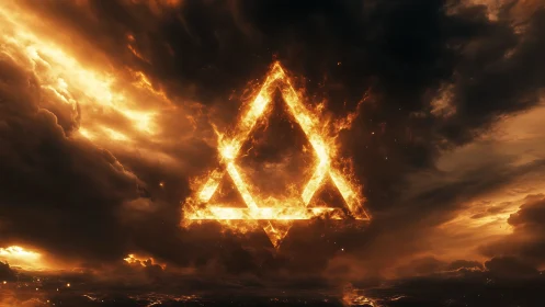 Star of Fire: Divine Geometry in Golden Flames.