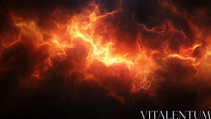 Incandescent Energy Burst Against Dark Field.