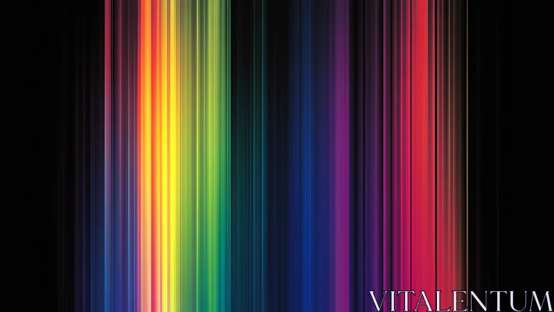Vertical light spectrum bars form neon gradient field.