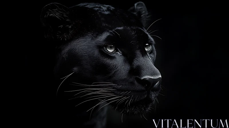 Black Leopard Portrait: High-Contrast Felid Study.