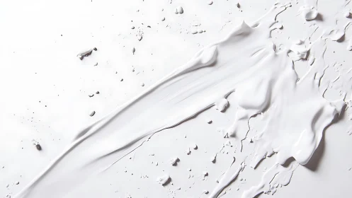 Abstract White Paint Texture with Smooth and Rough Strokes.