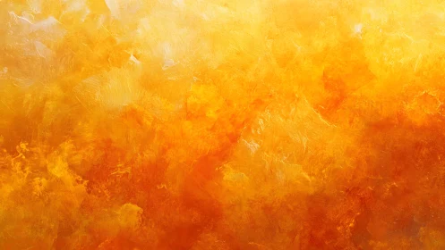 Vibrant Abstract Orange and Yellow Oil Painting Texture Background.