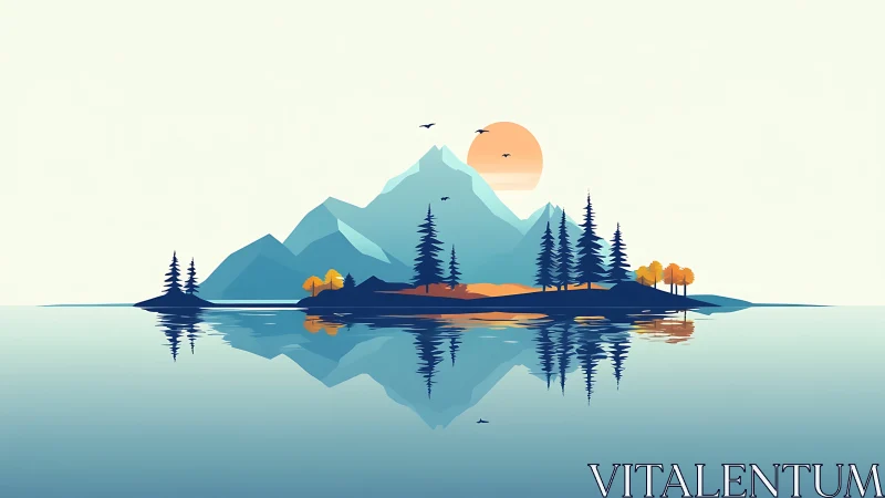 Mountain Island Retreat: Nature's Serene Mirror.