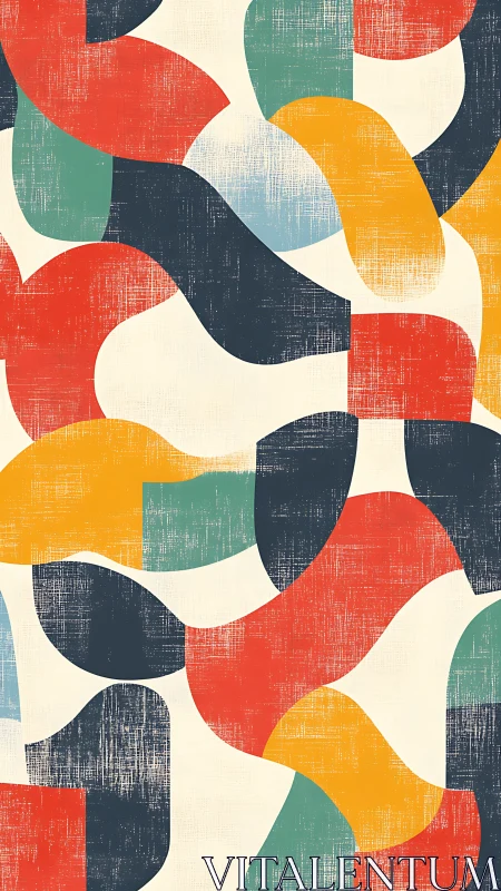 Playful retro curves in woven sunset-bright colors.