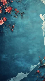 Coral Flowers Over Turquoise Water