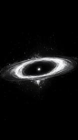 Stark monochrome black hole with luminous accretion disk.