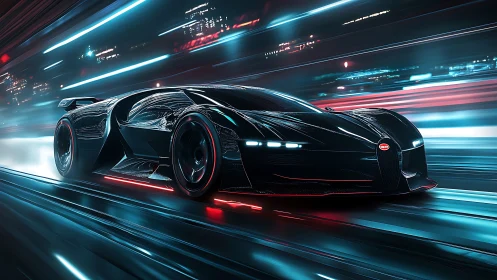 Neon storm hypercar slicing night into chrome ribbons.