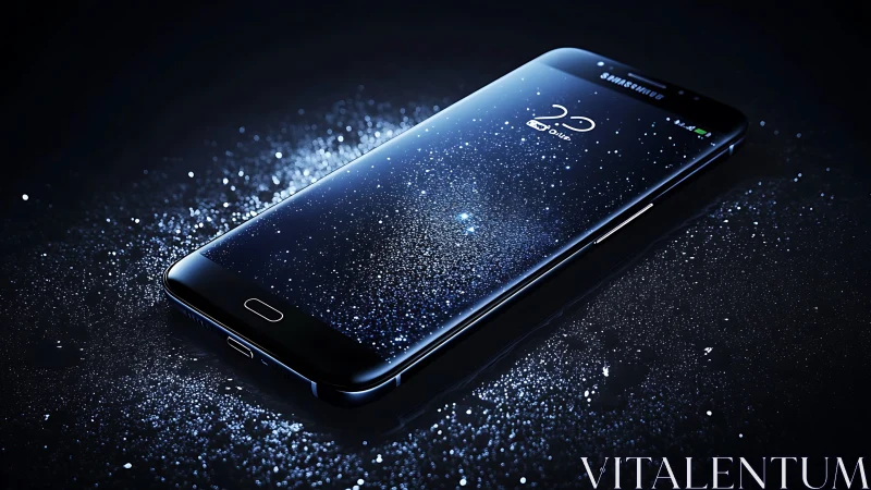 Samsung Galaxy S7 with Particle Dispersion Visual Effect.