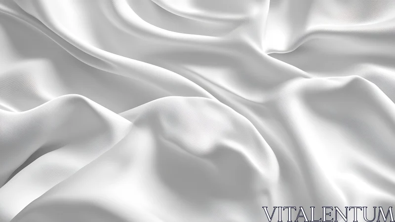 Soft white silk fabric with gentle folds, realistic texture style.