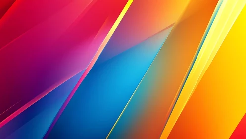 Vibrant geometric abstract background with diagonal color streaks.