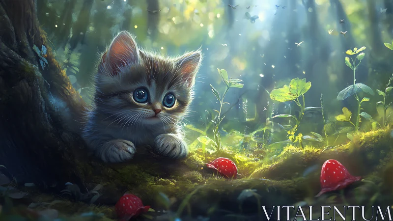Whisker-Eyed Wonder Prowls the Luminous Forest Floor.