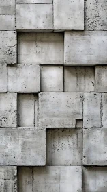 Layered concrete blocks forming a calm geometric wall.