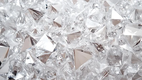 Faceted diamond cluster reflects sharp crystalline light.
