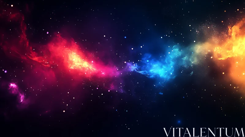 Starglow river of color drifting quietly through night sky.