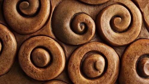 Architectural Scrollwork Relief in Terracotta Finish.