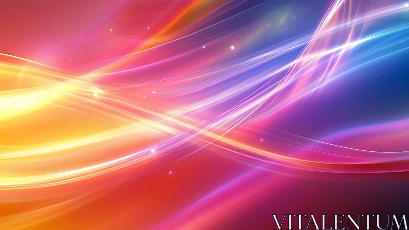 Chromatic light trails form intersecting luminous wavefront ribbons