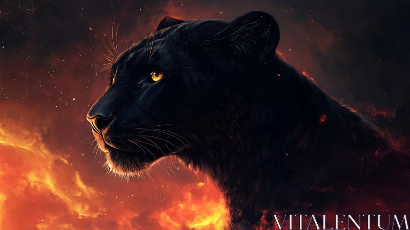 Black Panther Blazing Through Inferno.