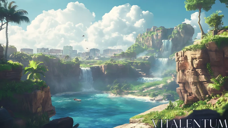 Paradise Found: A Tropical Haven Where Waterfalls Meet Wonder.