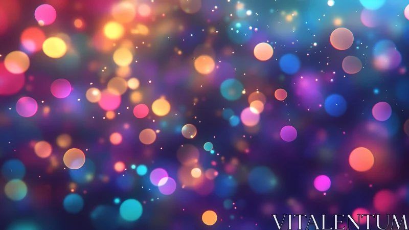 Vibrant Bokeh Light Background in Abstract Colorful Style.