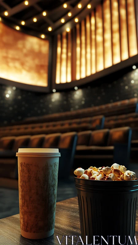 Cinematic hush with coffee steam and midnight popcorn glow.