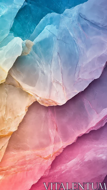 Layered translucent mineral planes display graded coloration