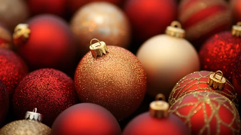 Baubles whisper in glittering reds, plotting winter cheer