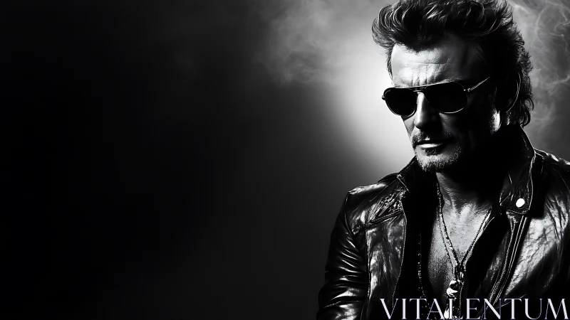 Moody rocker portrait emerges from cinematic studio shadows